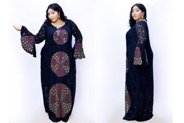 KOW 045 NET DRESS WITH BALL DESIGN STONED